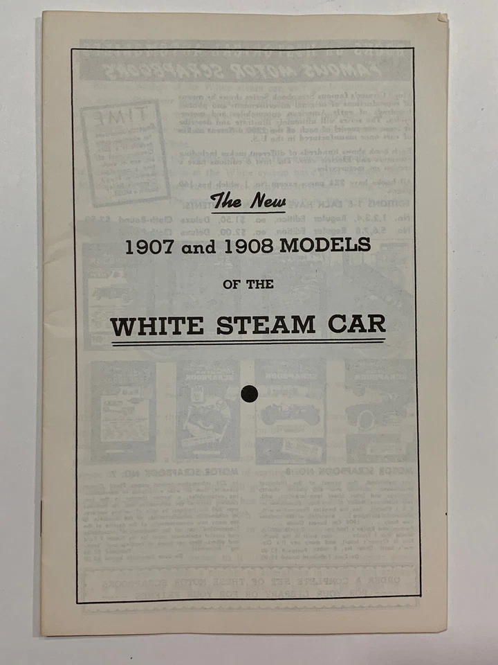 Vintage Brochures: REPRINT of 1908 White Steam Car + 1918 Motor Car Price List - Image 2 of 4