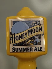 Honey Moon Blue Moon Draft Beer Tap Bar Handle Man Cave Limited Edition (Cracked