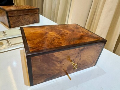 Marokkanische Holzkiste Abschließbar Thuya Holzkiste Organizer mit Schlüssel ...