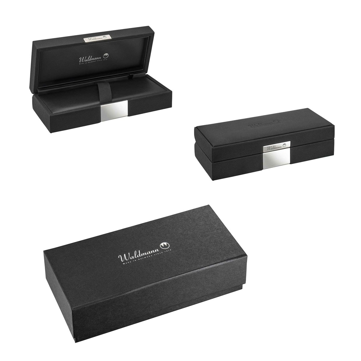 Waldmann Rollerball Xetra Vienna – Füllhalter Mit Wiener Handgravur, Sterling Silber & Schwarzer Lackierung