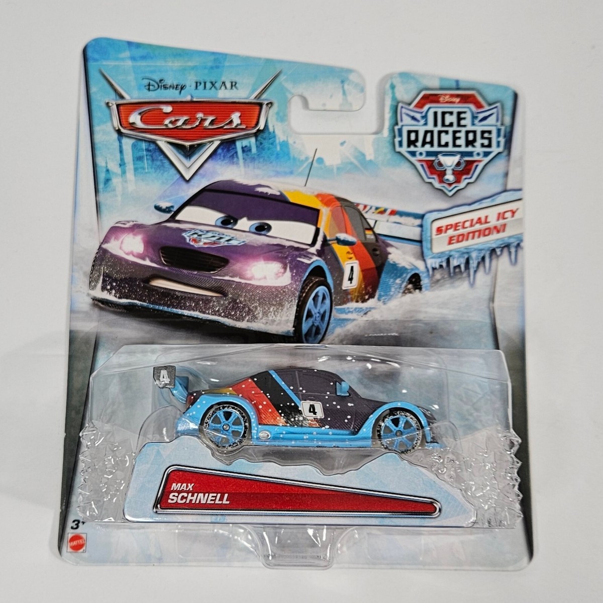 DISNEY CARS MAX SCHNELL DIE-CAST ICE RACERS SEALED ICY EDITION