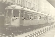 Vintage Large (7.0 x 5.0) RP- Train- Trolley- Chicago Illinois- Two Car Trolley