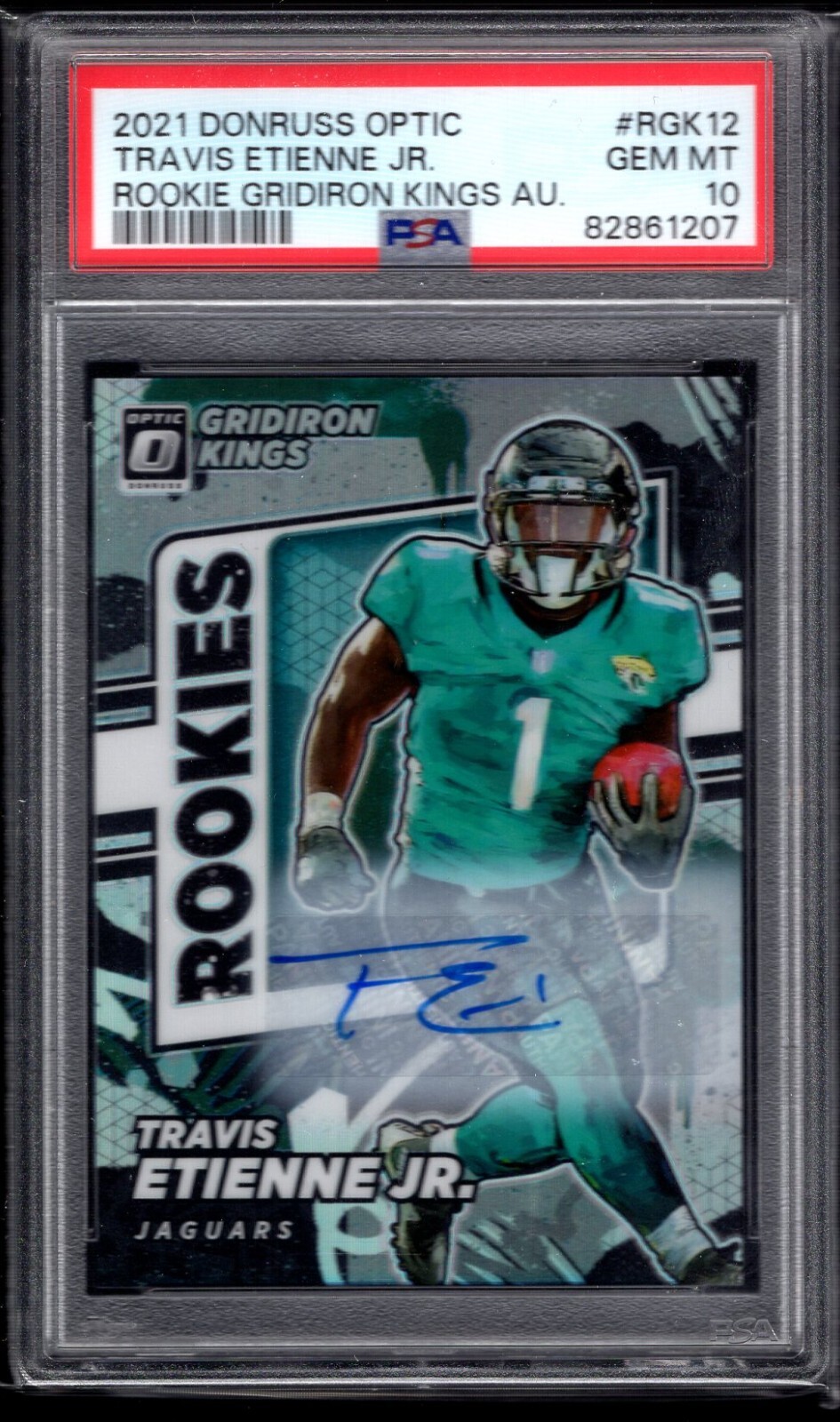 Travis Etienne Panini Donruss Optic Rookie Gridiron Kings Autographs #RGK12 Base