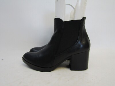 Eric Michael Womens Sz 36 EUR Black Leather Chelsea Ankle Fashion Boots Bootie