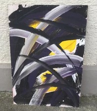 abstraktes Farbenspiel signiert 