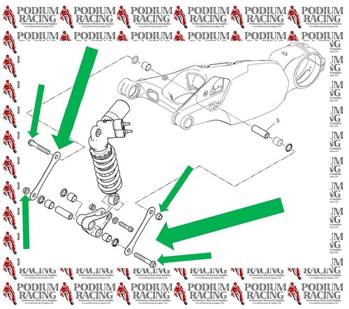DUCATI PANIGALE V4 SEAT LOWERING BLACK TITANIUM RIDE HEIGHT REACTION ROD - Picture 5 of 8