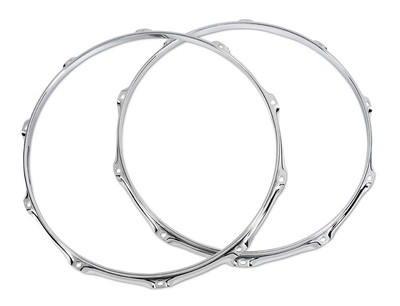 DW True Hoop 14'' 10 Lug Snare Batter & Resonant Pair - Chrome