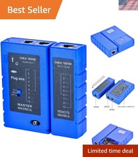 Easy-to-Use RJ45/RJ11 Cable Tester with LED Display - Compact  Battery Powered