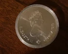Canadian Centennial Silver Dollar Coin 1973 with Queen Elizabeth in plastic case