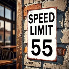 New Metal Sign Aluminum Sign R2 1 55 Mph Speed Limit H.i.p. Signs For Outdoor