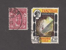 ZANZIBAR 1926-27, 1963. SULTAN KHALIFA BIN HARUB. SC# 193, 284. Occasion
