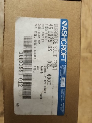 #ad #ad Ashcroft Duragauge 1379BS 4.5in Pressure Gauge 0 400 PSI 1 4 NPT Lower NEW $119.99