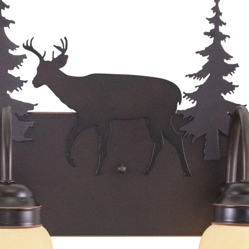 Bryce 3-Light Bathroom Light in Rustic Style 13.75 Inches Tall and 24.75 Inches - Picture 2 of 5