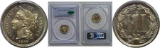 1877 Nickel Three Cent   PCGS PR-65 CAM  CAC