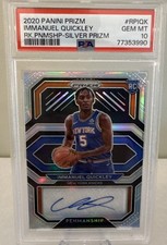 2020 Panini Prizm - Immanuel Quickley #RPIQK Rookie Penmanship Silver Prism (RC)