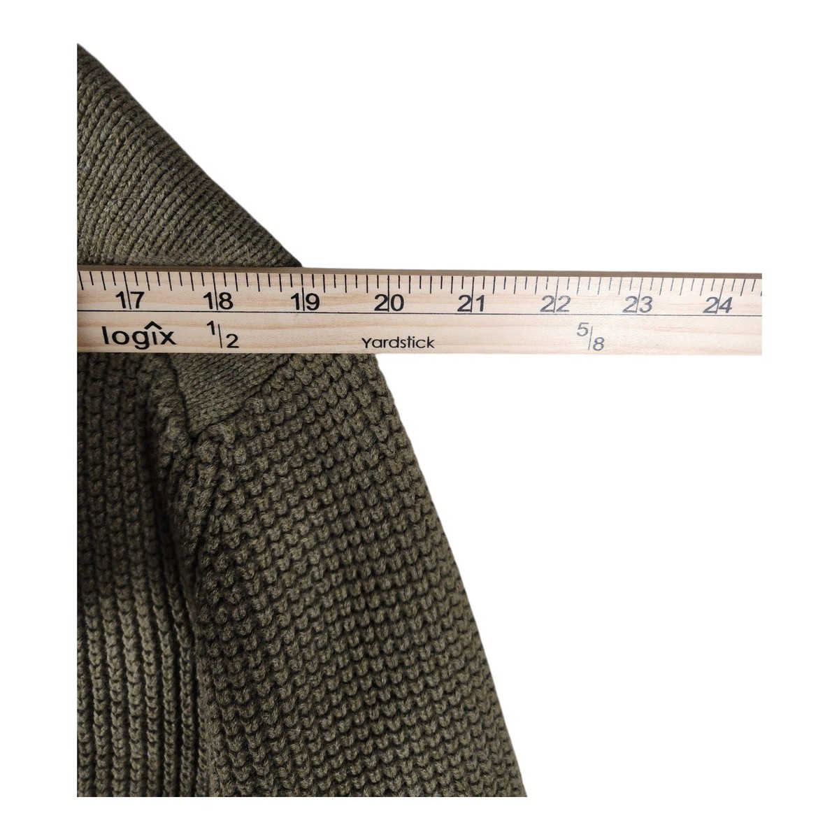 Duluth Trading Co Knit Sweater Mens 2XL Full Zip Elbow Patch Jacket Grandpacore View 5