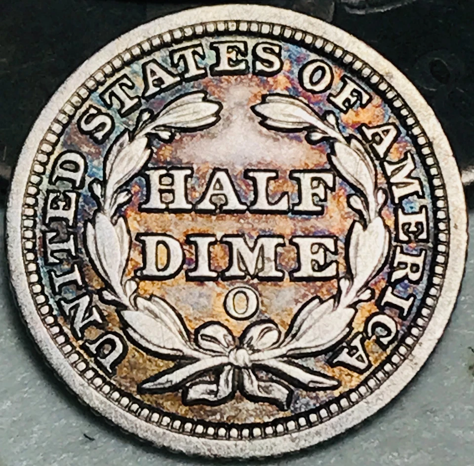 1853 O Seated Liberty Half Dime 5C Arrows Ex NGC AU58 90% Silver US Coin CC27195 - Image 3 of 4