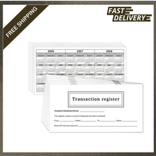 Checkbook Register Set of 12 Thick Paper Check Registers for Personal and