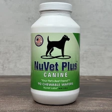 NuVet Plus Canine - 90 Wafers - New & Sealed - Free Shipping - Exp: 05/27