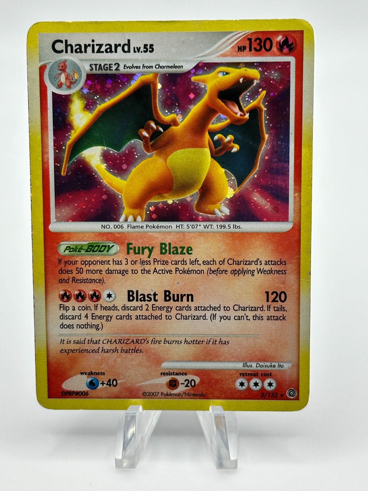 Pokemon TCG Charizard Holo Rare Secret Wonders 3/132 Holo Bleed All Over Card HP