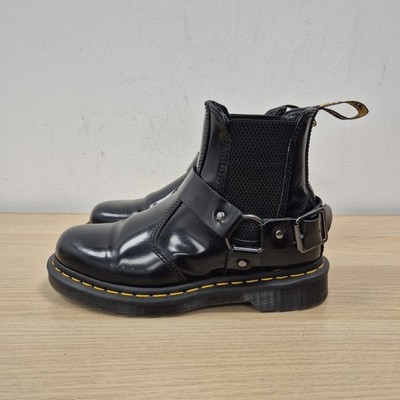 Dr Martens 2976 Wincox Harness schwarz Leder Schnalle Stiefeletten Chelsea Boots UK 5 O