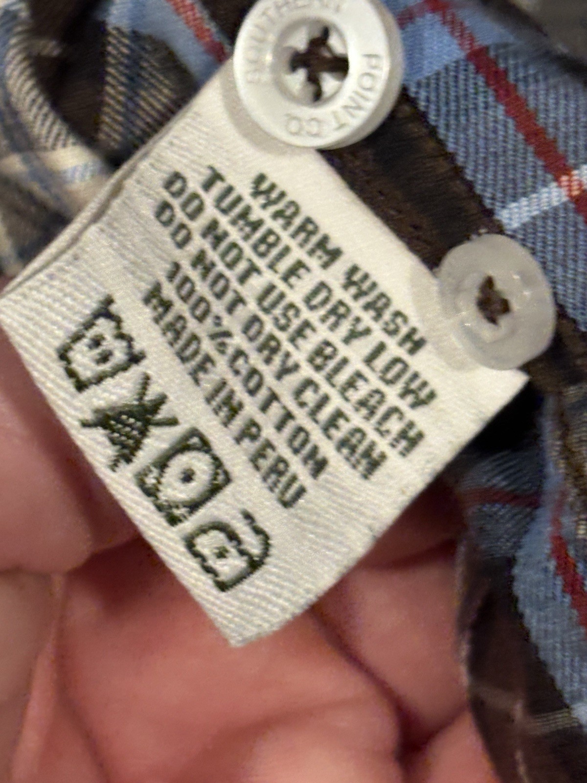 Southern Point Co Button Down Size Medium 100% Co… - image 5