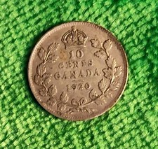 1920 Canada 10 Cents Silver