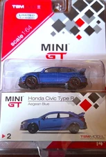 TSM Mini GT Honda Civic Type R Limited Edition 1:64 Aegean Blue BRAND NEW