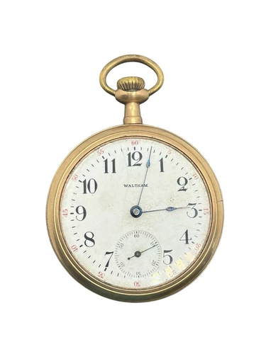 Waltham antique gold tone men’s pocket watch NOT working vintage