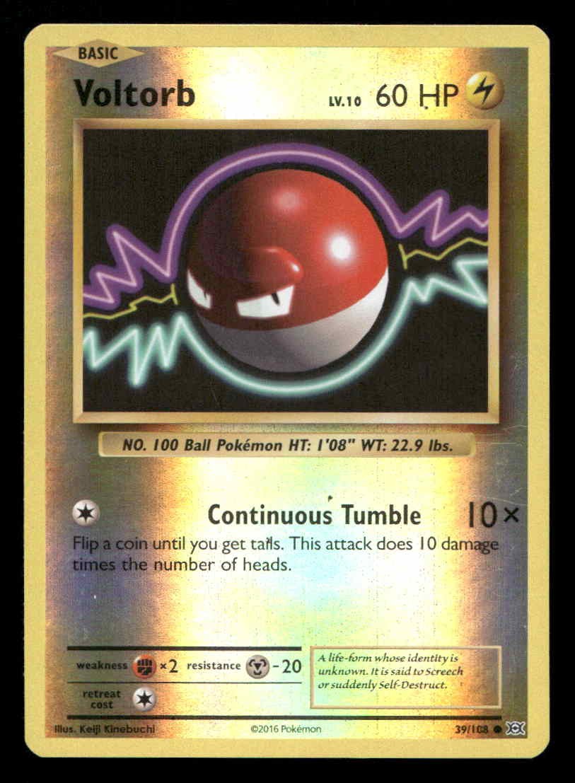 Voltorb Reverse Holofoil XY - Evolutions 39/108 LP Pokemon