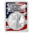 2024-S Proof $1 American Silver Eagle PCGS PR70DCAM FDOI Flag Frame