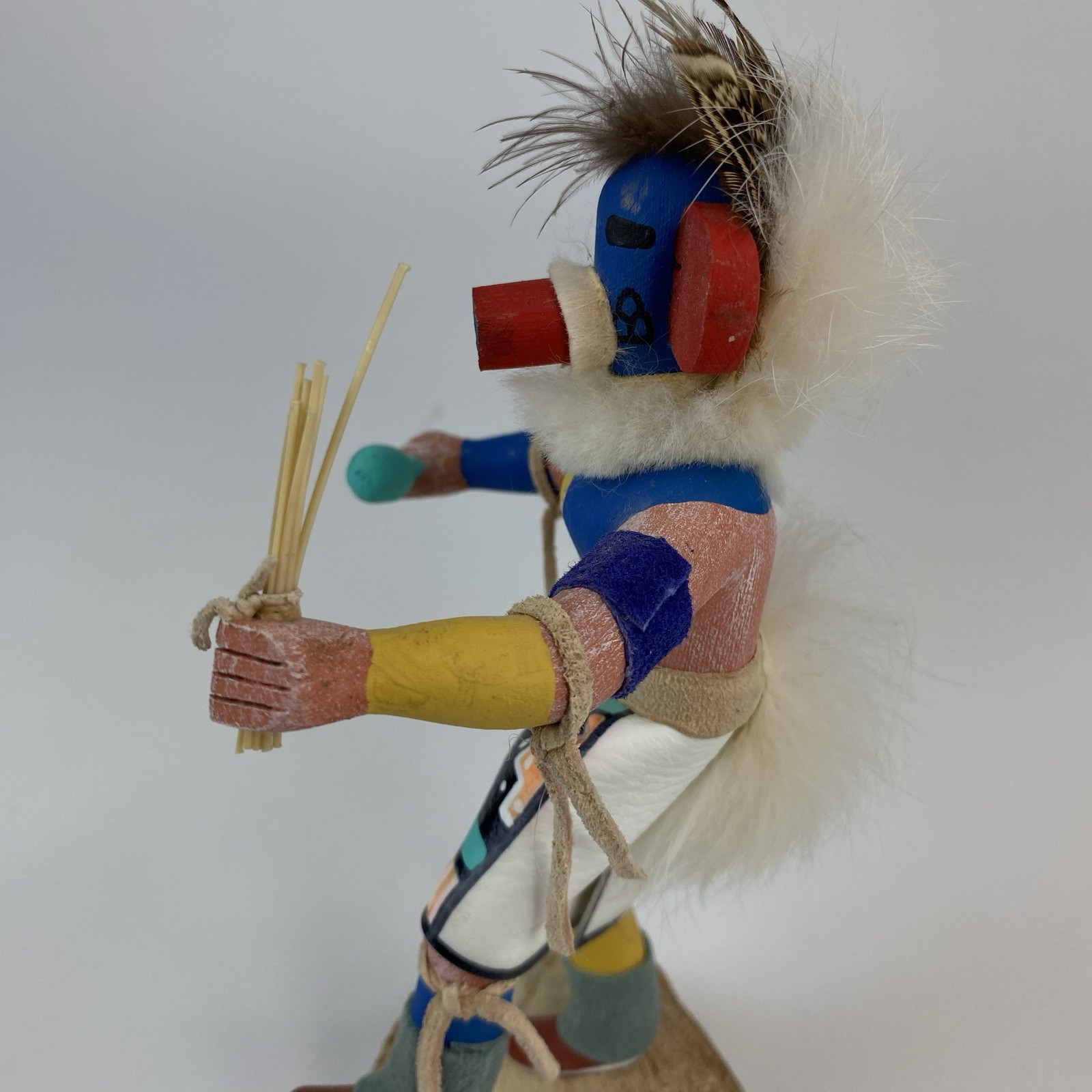 Native American Navajo Kachina Katsina Doll  7" Hand Made Artist Signed