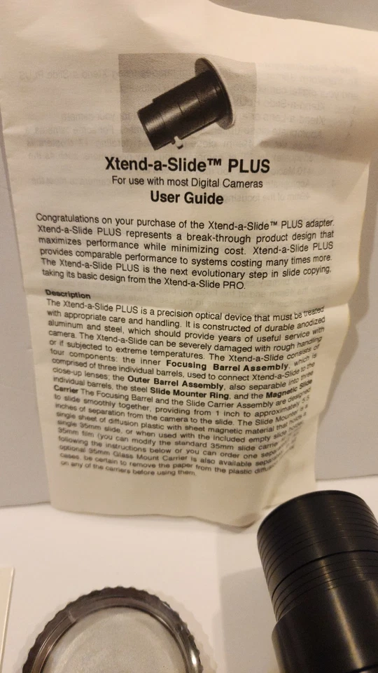 Suporte de filme 35mm Xtend-a-slide Plus 49mm lente macro, suporte de filme para XASP, estojos - Imagem 3 de 4