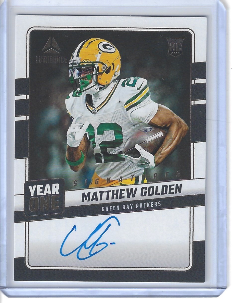 2025 Panini Luminance Matthew Golden Year One Signatures Auto Rookie Packers