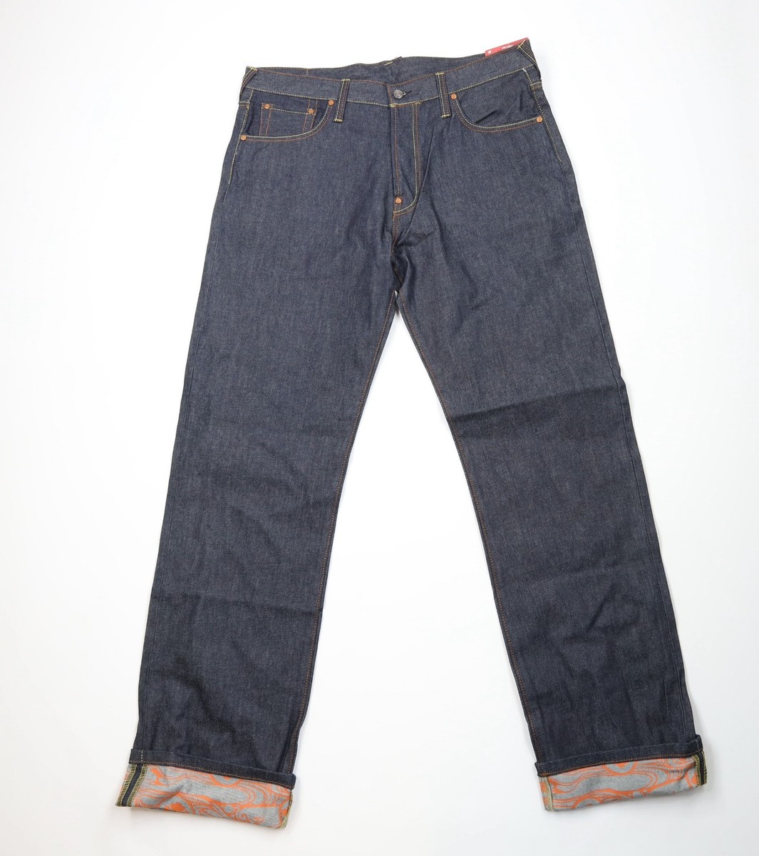 Deadstock Vintage 90s Evisu Jeans Mens 36x40 Selvedge Buckle Back