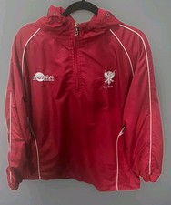 Samurai Sportswear Jacket Red Men's Hooded Half Zip Active Wear Size: Medium