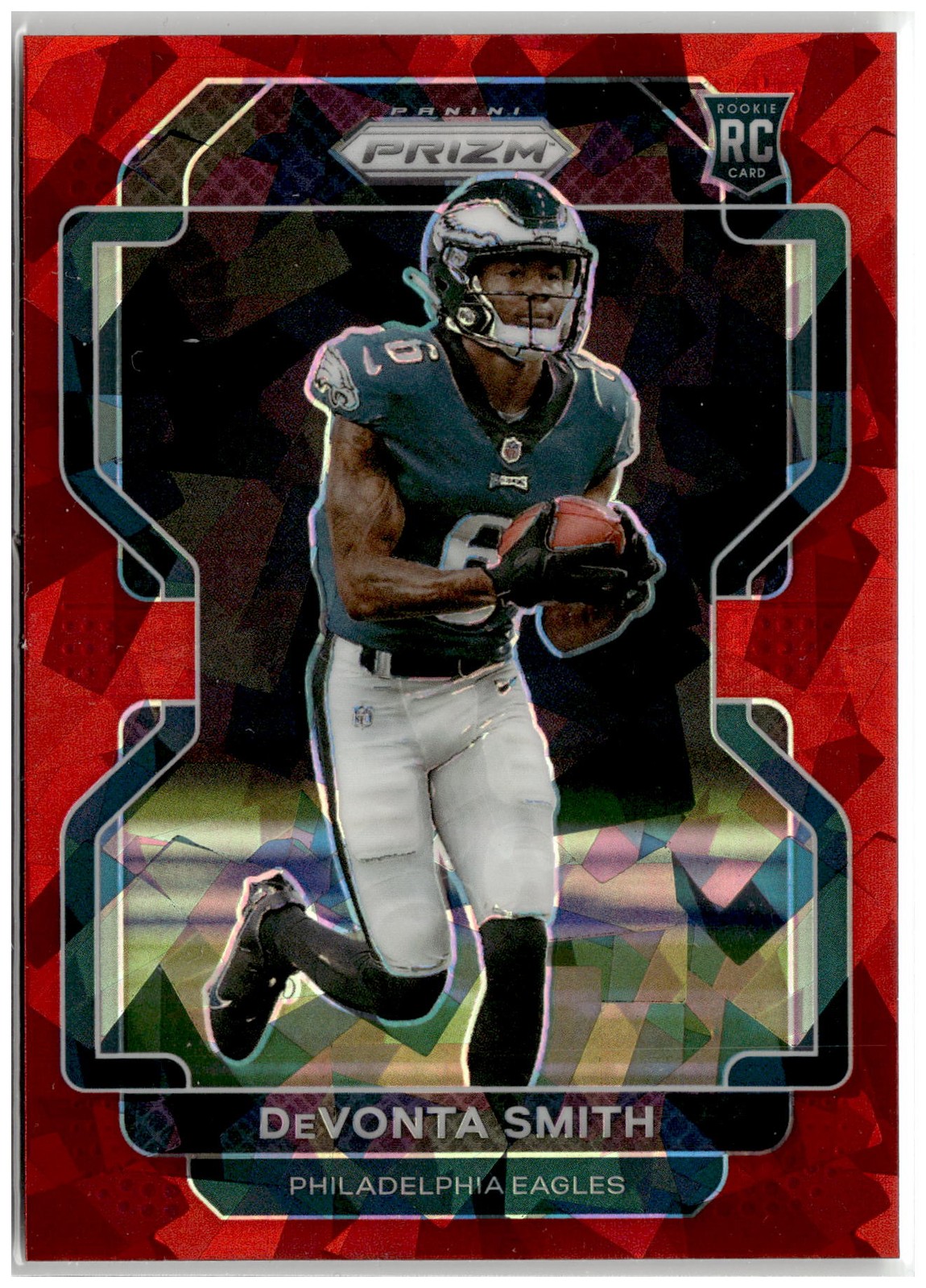 2021 Panini Prizm #335 DeVonta Smith Red Ice RC Rookie R12431