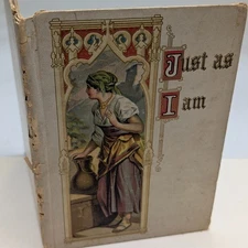 1890 Just As I Am Charles Elliott Book Religious Hayes Litho Golden Hymn Jesus