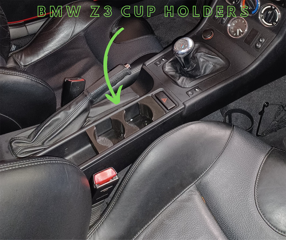 Center Console Brake Removable Center Console Parking Hand Brake Dual Cup Holder For BMW Z3 ...