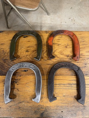 Set Of 4 Diamond Double Ringer Horseshoes Drop Forged Duluth 2.5lb (213)