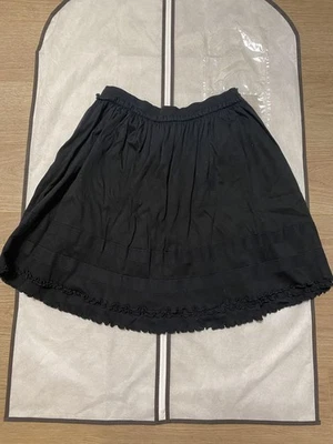 VALENTINO Jupe En Coton 100% Taille XS Noir Longueur 33cm 44cm Femme - Photo 1/3