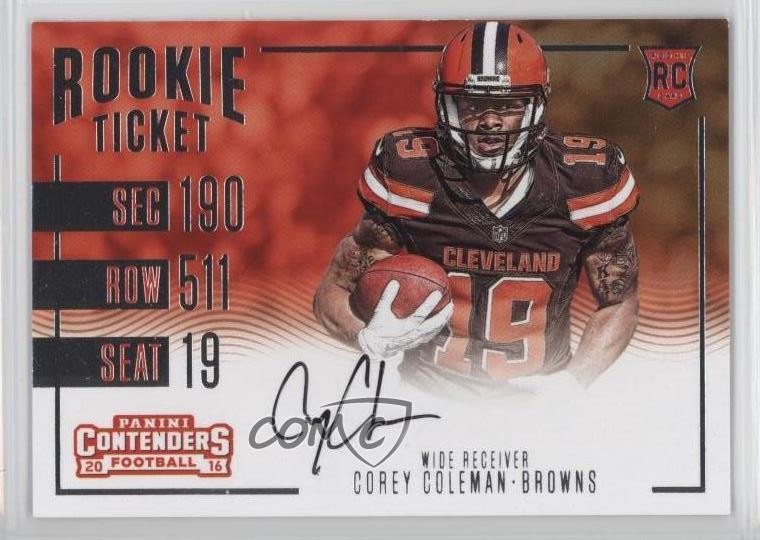 Corey Coleman Panini Contenders #365 Autograph