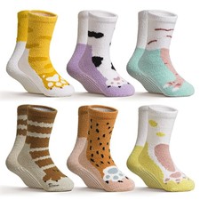 DoSmart Kids Fuzzy Slipper Socks Boys Girls Toddler 8-12 Years, Animal Claws