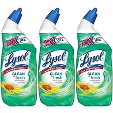 Lysol Power  fresh Toilet Bowl Cleaner, Forest Rain scent, 72 Fl. Oz, Pack of 3
