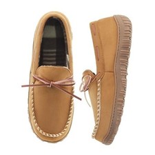 Mens Moccasin Slippers Breathable Memory Foam House Slippers 10 Beige