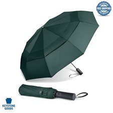Large 62-Inch Windproof Folding Golf Umbrella with Automatic Open/Close