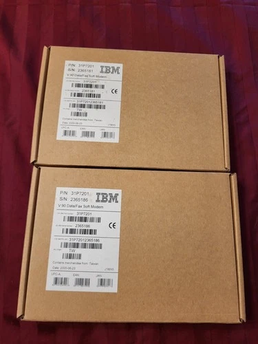 (2) New (sealed in box) genuine IBM 31P7201 56K V.90 FAX MODEMs PCI