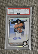 2022 Bowman Chrome Auto Refractor ENMANUEL VALDEZ  PSA 10