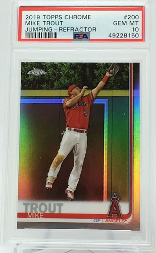 2019 Topps Chrome Mike Trout REFRACTOR  PSA 10