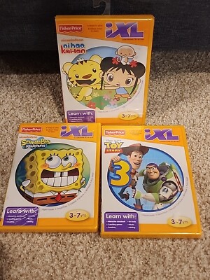 Fisher Price iXL Learning System - Lot of 3 Learning Games - Girls & Boys